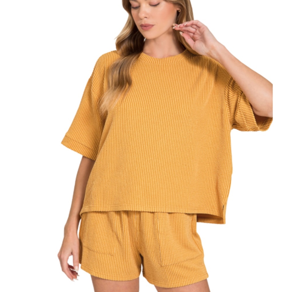 Zenana Corded Ribbed Set